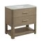 James Martin Vanities Lucian 36in Single Vanity, Carbon Oak w/ 3 CM Victorian Silver Quartz Top D704-V36-PBO-3VSL - alternate 4